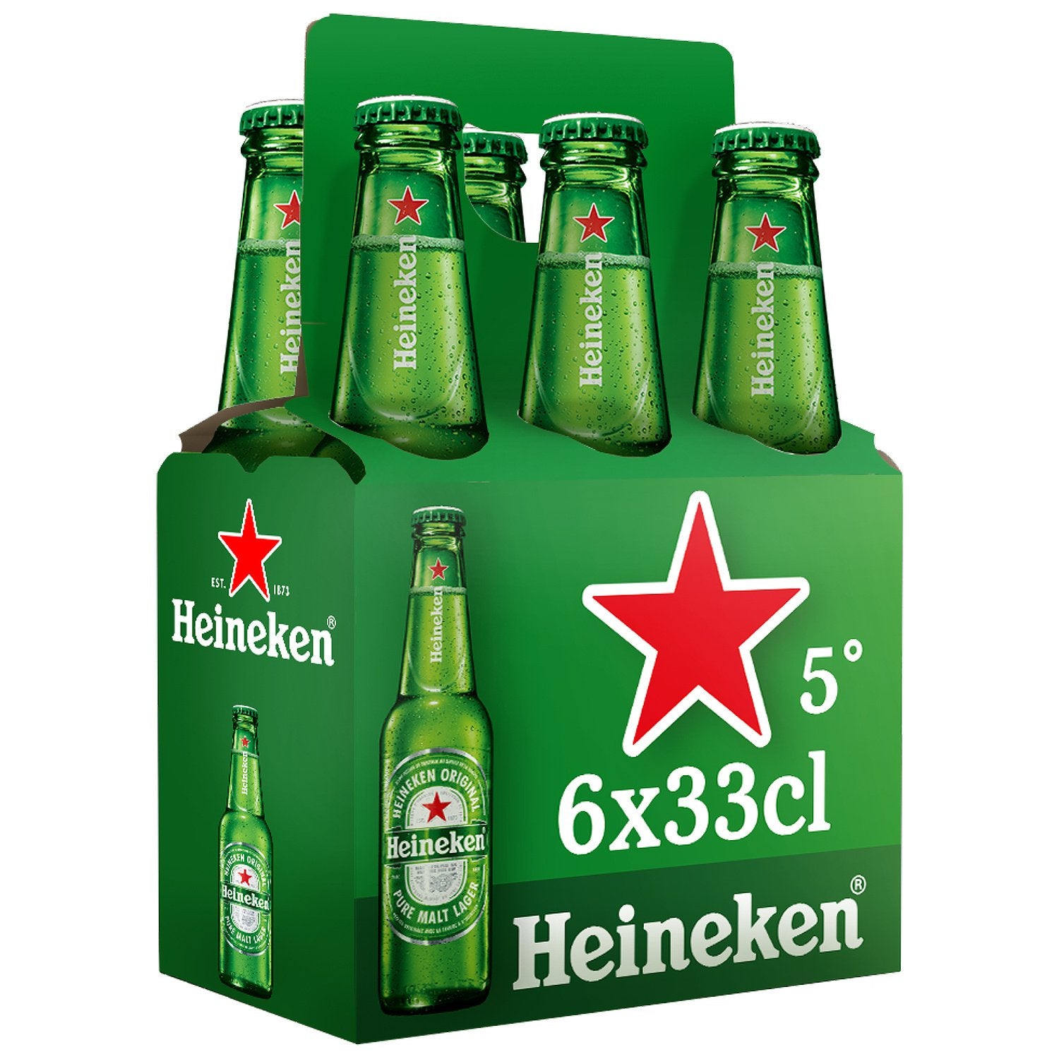Bière Blonde 5% HEINEKEN 6X33CL 9,15€