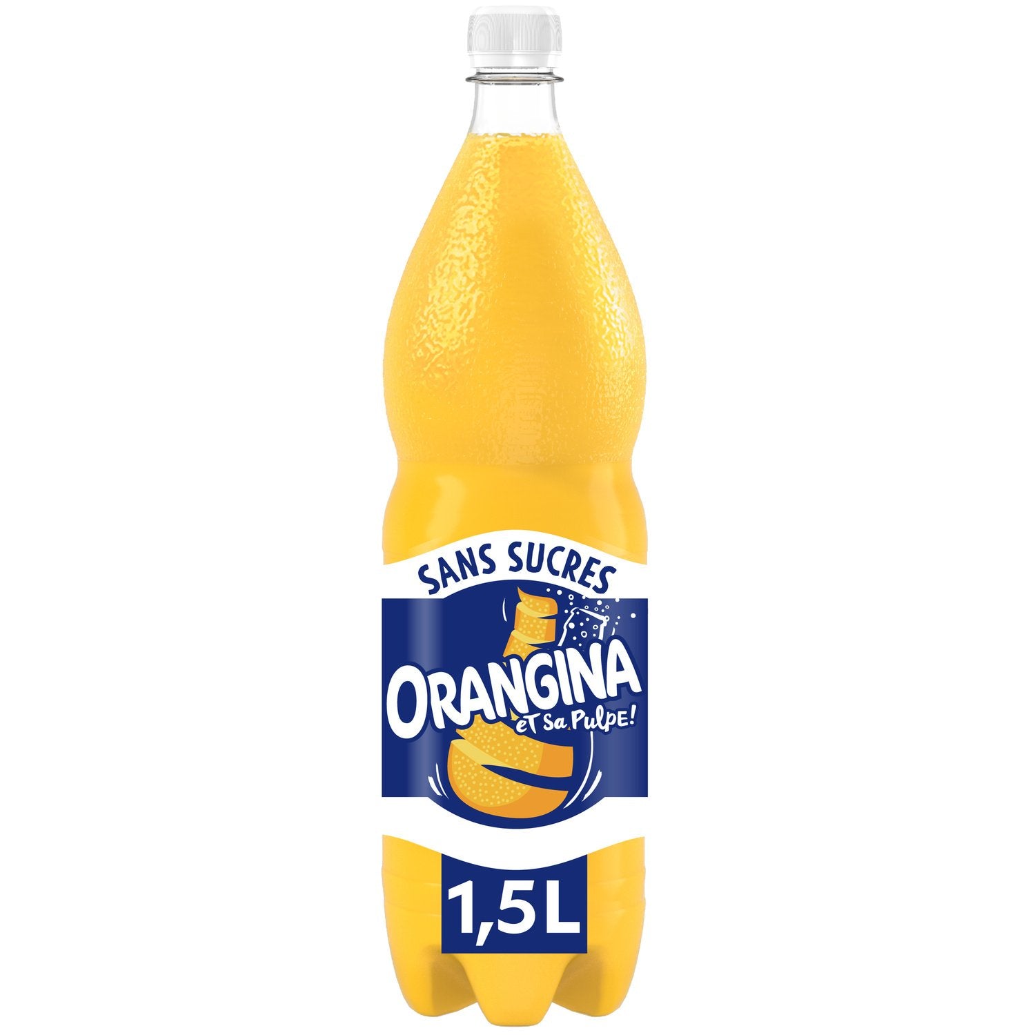 Soda à l'Orange et sa Pulpe Sans Sucres Ajoutés ORANGINA 1.5L 2,75€
