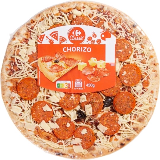 Pizza chorizo CARREFOUR CLASSIC (450G) 4,50€