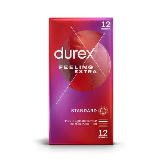 Préservatifs Extra Lubrifié Extra Fin Feeling Extra DUREX la boite de 12 préservatifss 8,89€