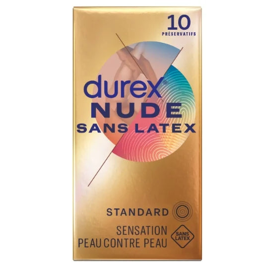 Préservatifs Sans Latex Extra Lubrifié Nude DUREX la boite de 10 préservatifss 10,05€