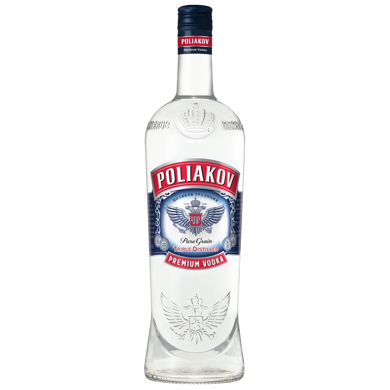 Vodka pure grain triple distilled POLIAKOV 1L 20,89€